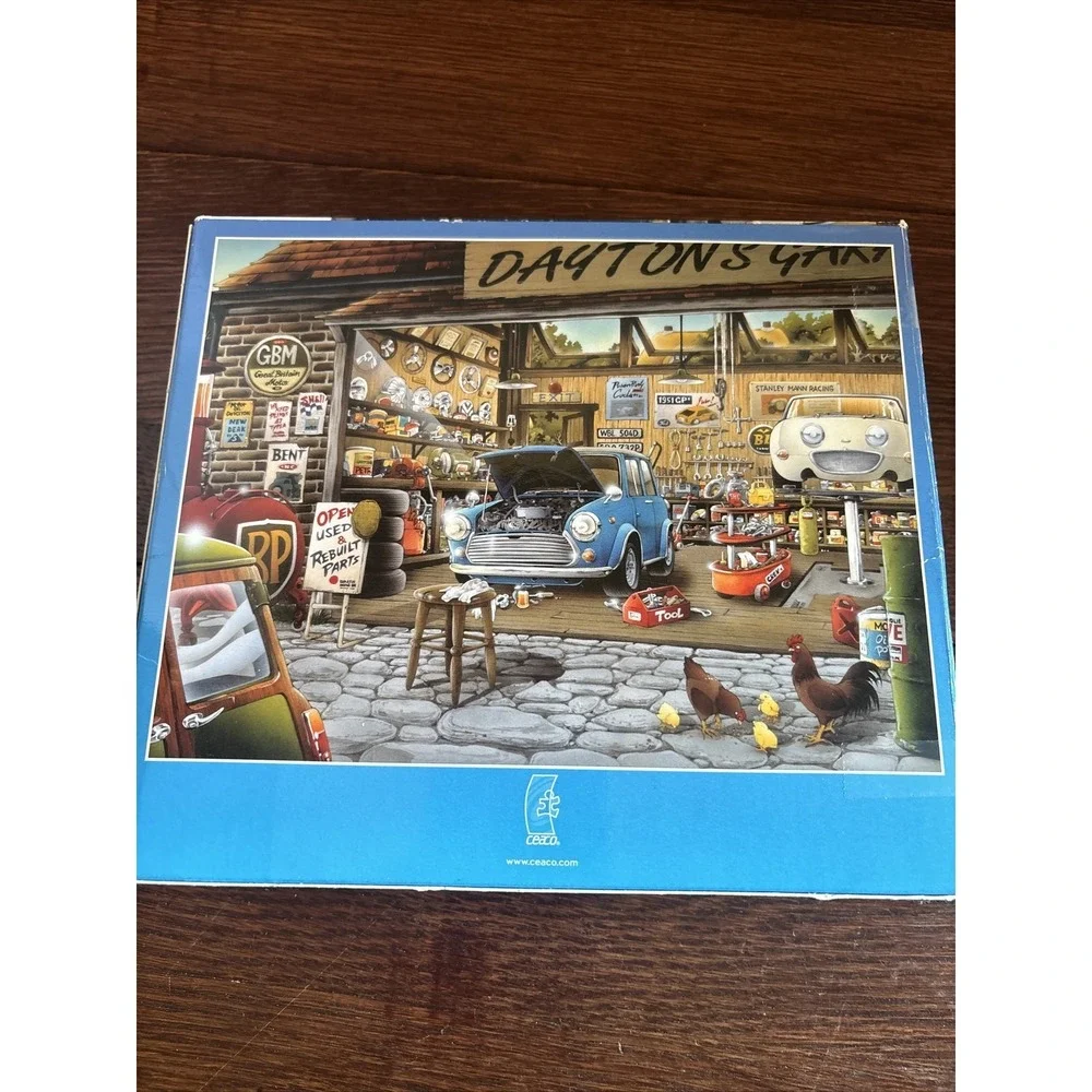 Ceaco Puzzle 550 Piece Weekend Escape‎ Garage Cars Chickens Complete Make In USA